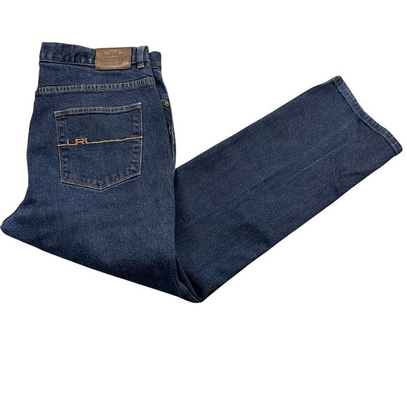 Lauren Ralph Lauren Jeans 14 Straight Leg Denim Pockets Zipper Cotton Blend - Picture 1 of 7